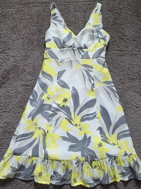 Le Château Cotton/Silk Blend Floral Dress
